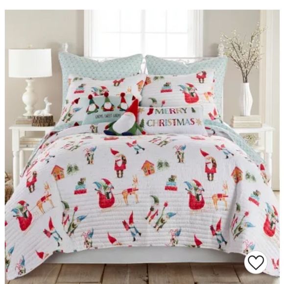 Levtex Other - Gnome for the Holidays White Quilt - Levtex HomeNew Queen